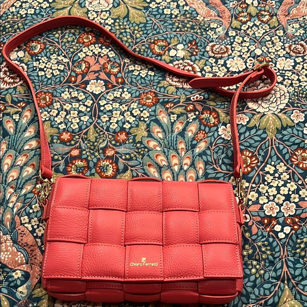 NWOT- Chiara Ferretti Leather Crossbody Bag